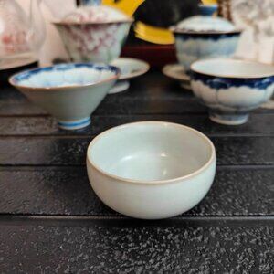 Soft Green Ceramic Tea Bowl Style Cup
